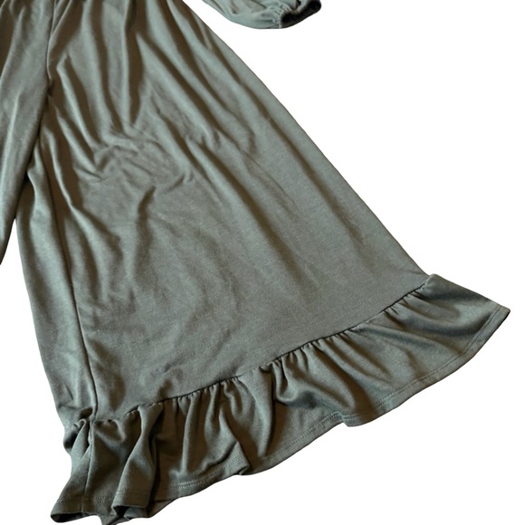 Three Bird Nest Intentions Open-Back Jumpsuit Stretchy Wide Leg Ruffle Size XL - Picture 5 of 13